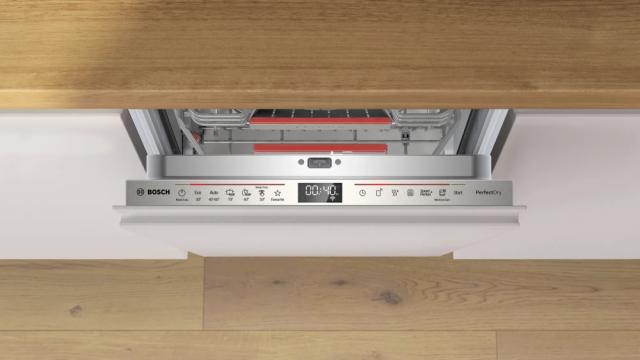 Съдомиялна Bosch SPV6YMX08E SER6 Dishwasher fully integrated 45cm, B, Zeolith, EcoDrying, 8,5l, 10ps, 6p/5o, 43dB(C), Silence 41dB, 3rd drawer, TimeLight, interior light, HC