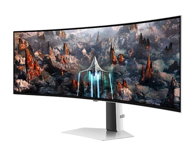 Монитор Samsung LS49CG943, 49" Odyssey G9 GAMING, Curved OLED, 1800R, 240Hz, Smart. 32:9, 5120 x 1440, 250 cd/m2, Display Port , HDMI,Micro HDMI, USB Hub, Silver