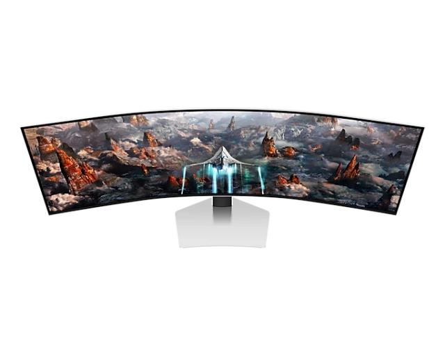 Монитор Samsung LS49CG943, 49" Odyssey G9 GAMING, Curved OLED, 1800R, 240Hz, Smart. 32:9, 5120 x 1440, 250 cd/m2, Display Port , HDMI,Micro HDMI, USB Hub, Silver