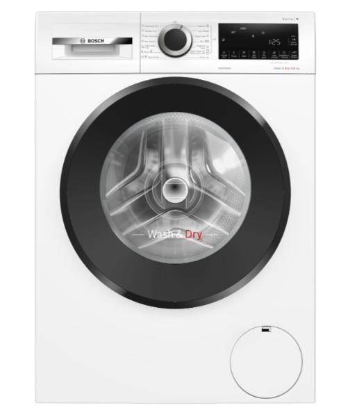Пералня със сушилня Bosch WNG24400BY SER6 Washer-dryer 9/6kg, E/A, 1400rpm, 48/70/60dB(A), waveDrum 65l, W/W+D 49/79l 3:45/8:20h, Iron Assist, , waveDrum 65l, AntiStain, HygieneCare, black-blackgrey door