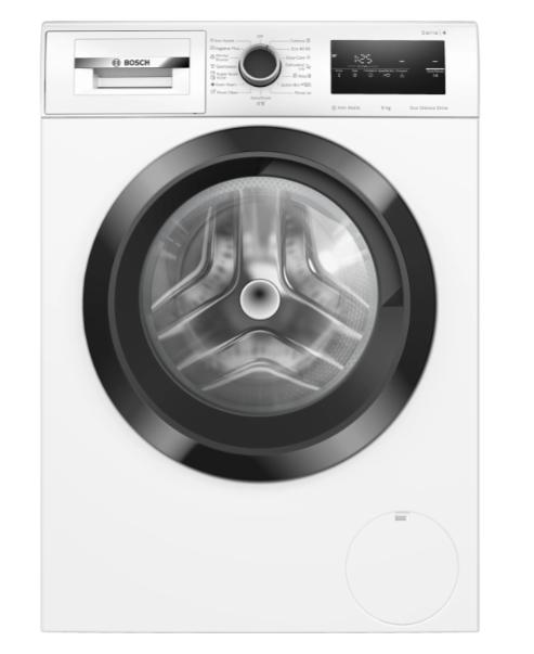 Пералня Bosch WAN28170BY SER4 Washing machine 8kg, A, 1400rpm, 51/72dB(A), Iron Assist, waveDrum 65l, 6 options, Sportswear, black-blackgrey door