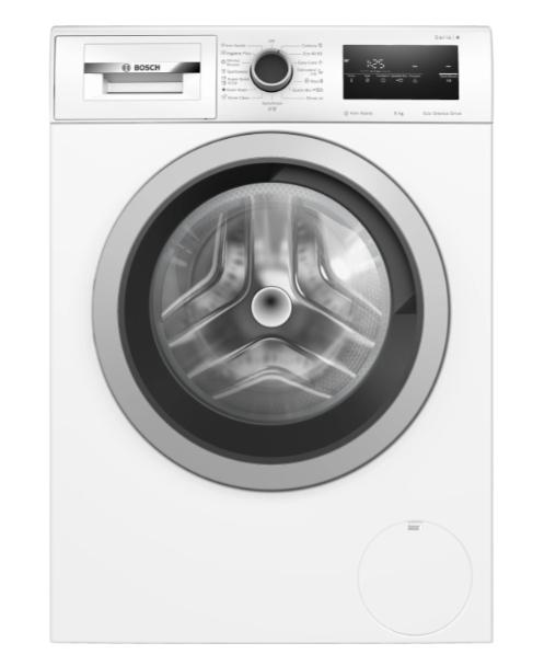 Пералня Bosch WAN28164BY SER4 Washing machine 8kg, A, 1400rpm, 51/72dB(A), Iron Assist, waveDrum 65l, 6 options, Sportswear, silver-blackgrey door