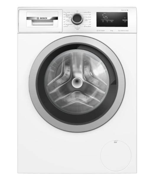 Пералня Bosch WAN28060BY SER4 Washing machine 8kg, A, 1400rpm, 51/72dB(A), Iron Assist, waveDrum 65l, 4 options, Quick 15'/30', silver-blackgrey door