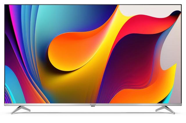 Телевизор Sharp 55FP1EA, 55" LED  Android TV, 4K Ultra HD QLED 3840x2160 Frameless, DVB-T/T2/C/S/S2, Active Motion 800, 2x10W (6 ohm), HDR10, Dolby Digital, Dolby Vision, DTS:X, Google Assistant, Chromecast Built-in, HDMI 2.1 eARC, Micro SD card slot