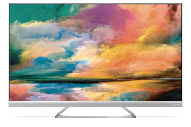 Телевизор Sharp 55EQ4EA, 55" LED  Android TV, 4K Ultra HD QLED 3840x2160 Frameless, AQUOS Aluminium body, DVB-T/T2/C/S/S2, Active Motion 1000, Google Assistant, HDMI 2.1 eARC, SD card reader, Mini Composite/CVBS + Audio input, USB, Wi-Fi, Bluetooth, 