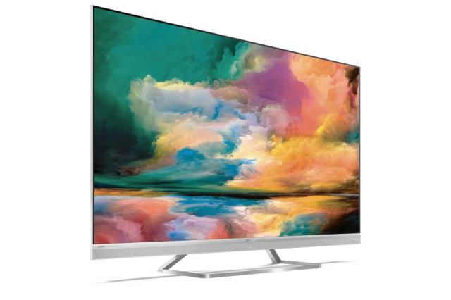 Телевизор Sharp 55EQ4EA, 55" LED  Android TV, 4K Ultra HD QLED 3840x2160 Frameless, AQUOS Aluminium body, DVB-T/T2/C/S/S2, Active Motion 1000, Google Assistant, HDMI 2.1 eARC, SD card reader, Mini Composite/CVBS + Audio input, USB, Wi-Fi, Bluetooth, 