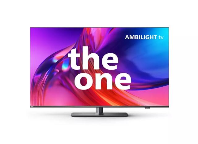 Телевизор Philips 43PUS8818/12, 43" THE ONE, UHD 4K LED, 120 Hz, 3840x2160, DVB-T/T2/T2-HD/C/S/S2, Ambilight 3, Google TV, Quad Core with Al, Swivel stand, 90% DCI/P3, 16GB, VRR FreeSync, BT5.0, HDMI 2.1, 2xUSB, Cl+, 802.11ac, Lan, 20W+Logitech Wirel