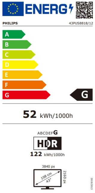 Телевизор Philips 43PUS8818/12, 43" THE ONE, UHD 4K LED, 120 Hz, 3840x2160, DVB-T/T2/T2-HD/C/S/S2, Ambilight 3, Google TV, Quad Core with Al, Swivel stand, 90% DCI/P3, 16GB, VRR FreeSync, BT5.0, HDMI 2.1, 2xUSB, Cl+, 802.11ac, Lan, 20W+Logitech Wirel