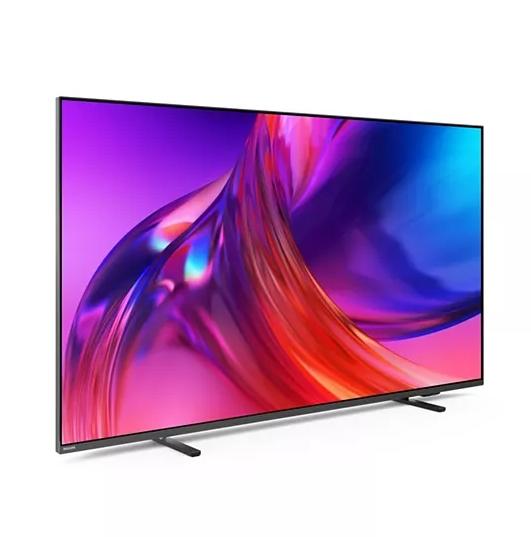 Телевизор Philips 55PUS8518/12, 55" THE ONE, UHD 4K LED, 120Hz, 3840x2160, DVB-T/T2/T2-HD/C/S/S2, Ambilight 3, Google TV, Quad Core P5 Perfec with Al, 16GB, VRR, HDMI, 2xUSB, Cl+, WCG 90% DCI/P3, 802.11ac, Lan, 20W RMS, Alum+Logitech Wireless Touch K