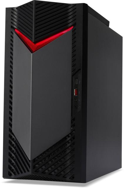 Настолен компютър Acer Nitro N50-650, i7-13700F (up to 5.20GHz, 30MB), 16GB DDR4(max. 32GB 3200MHz, 512GB SSD PCI-e, M.2 slot free, no DVD, NVIDIA GeForce RTX 4060Ti 8GB GDDR6, 4*USB 2.0, 2*3.2 USB, Type-C, Audio jacks, GLAN,WiFi AX & BT5.0, 500W PFC