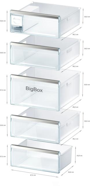 Фризер Bosch GSN58AWDP SER6 FS upright freezer, NoFrost, D, 191/70/65cm, 366l, 38dB(C), IC, 5 drawers (1 BigBox), 3 shelfs, IceTwister, handle, white