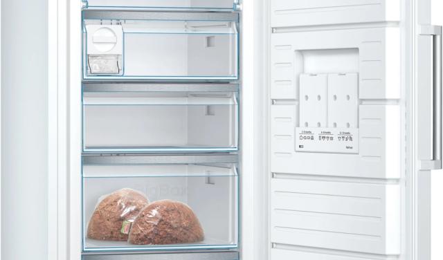 Фризер Bosch GSN54AWDV SER6 FS upright freezer, NoFrost, D, 176/70/65cm, 328l, 38dB(C), IC, 5 drawers (1 BigBox), 2 shelfs, IceTwister, handle, white