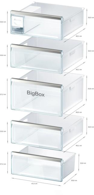 Фризер Bosch GSN54AWDV SER6 FS upright freezer, NoFrost, D, 176/70/65cm, 328l, 38dB(C), IC, 5 drawers (1 BigBox), 2 shelfs, IceTwister, handle, white