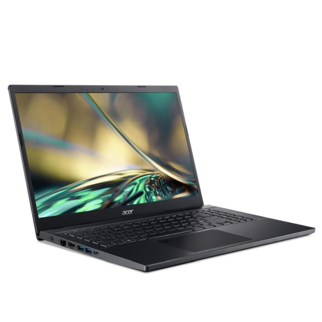 Лаптоп Acer Aspire 7 Performance, A715-76G-72V1, Intel Core i7 -12650H (up to 4.70 GHz, 16MB), 15.6" FHD IPS, 16GB DDR4, 1024GB NVMe SSD, RTX 2050 4GB GDDR6, Wi-Fi AX+BT5.2, HD Cam + Mic, No OS, Black