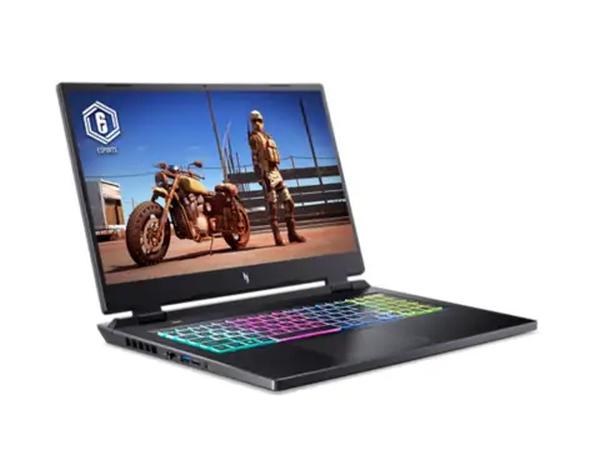 Лаптоп Acer Nitro 5, AN17-51-7593, Intel Corei7-13700H (3.70GHz up to 5.00GHz, 24MB), 17.3" QHD (2560x1440) IPS, 165Hz, 16GB DDR5 (1 slot free), 1024GB PCIe SSD, RTX 4060 8GB GDDR6, Wi-Fi 6e, BT 5.1, HD Mic&Cam, RGB Backlit KB, Free DOS
