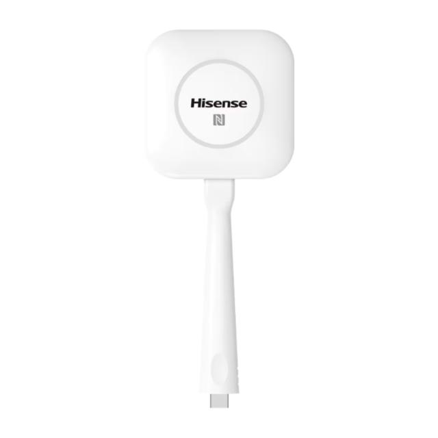 Адаптер HISENSE Wireless screen transmission dongle connects to the USB - Type-C port of a device and transmits the on-screen content to the Digital Whiteboard