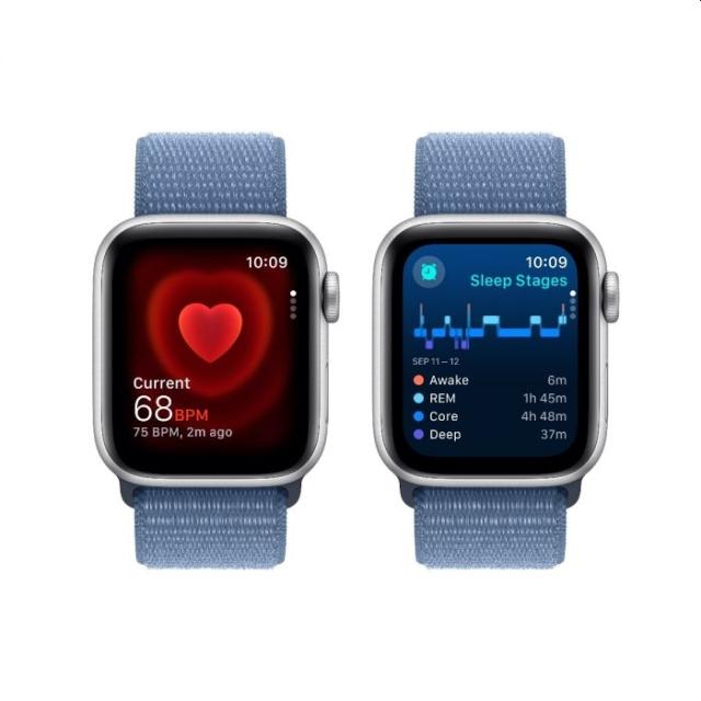 Часовник Apple Watch SE2 v2 Cellular 40mm Silver Alu Case w Winter Blue Sport Loop
