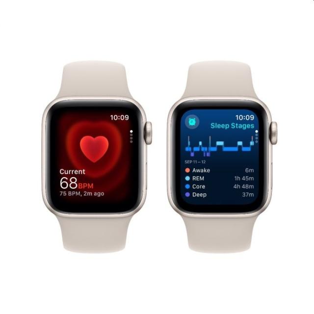 Часовник Apple Watch SE2 v2 Cellular 40mm Starlight Alu Case w Starlight Sport Band - S/M