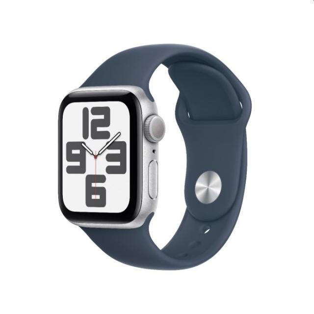Часовник Apple Watch SE2 v2 GPS 40mm Silver Alu Case w Storm Blue Sport Band - S/M
