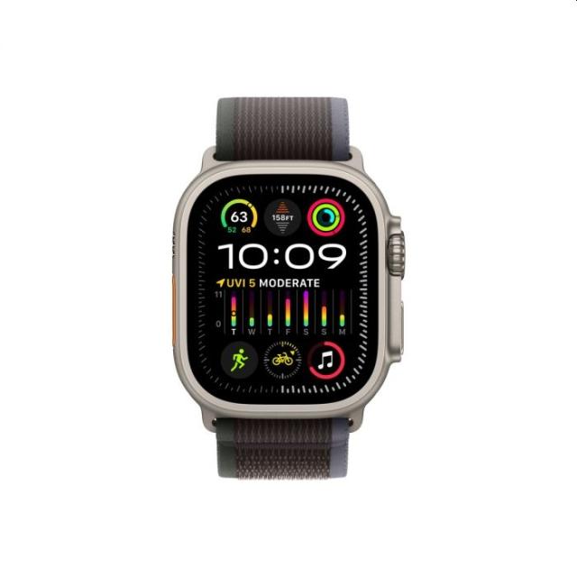 Часовник Apple Watch Ultra 2 GPS + Cellular, 49mm Titanium Case with Blue/Black Trail Loop - S/M