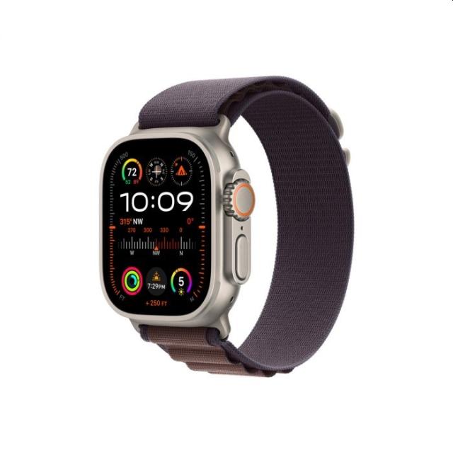 Часовник Apple Watch Ultra 2 GPS + Cellular, 49mm Titanium Case with Indigo Alpine Loop - Small