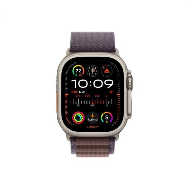 Часовник Apple Watch Ultra 2 GPS + Cellular, 49mm Titanium Case with Indigo Alpine Loop - Small