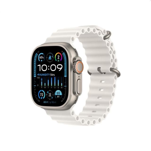 Часовник Apple Watch Ultra 2 GPS + Cellular, 49mm Titanium Case with White Ocean Band