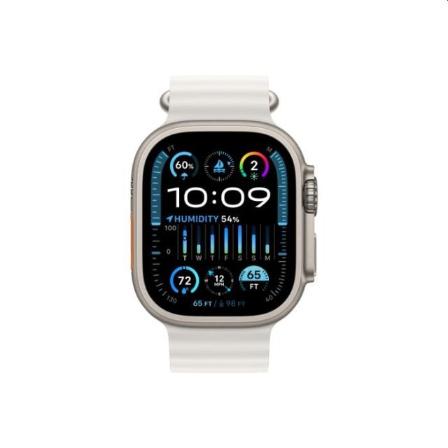 Часовник Apple Watch Ultra 2 GPS + Cellular, 49mm Titanium Case with White Ocean Band
