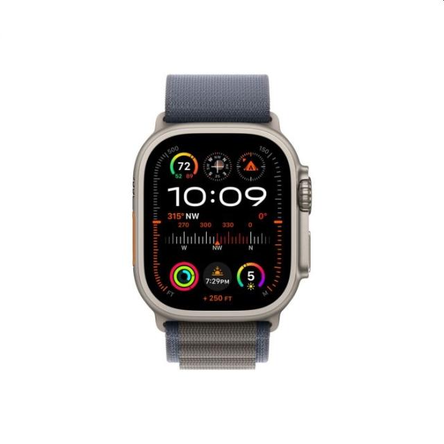 Часовник Apple Watch Ultra 2 GPS + Cellular, 49mm Titanium Case with Blue Alpine Loop - Small