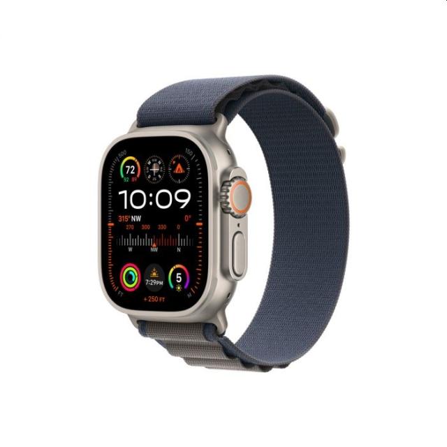 Часовник Apple Watch Ultra 2 GPS + Cellular, 49mm Titanium Case with Blue Alpine Loop - Large