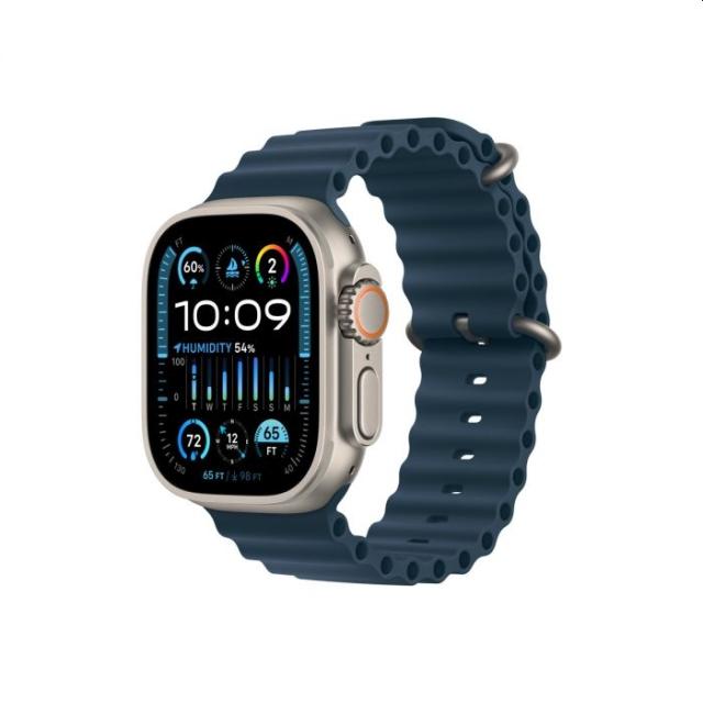 Часовник Apple Watch Ultra 2 GPS + Cellular, 49mm Titanium Case with Blue Ocean Band