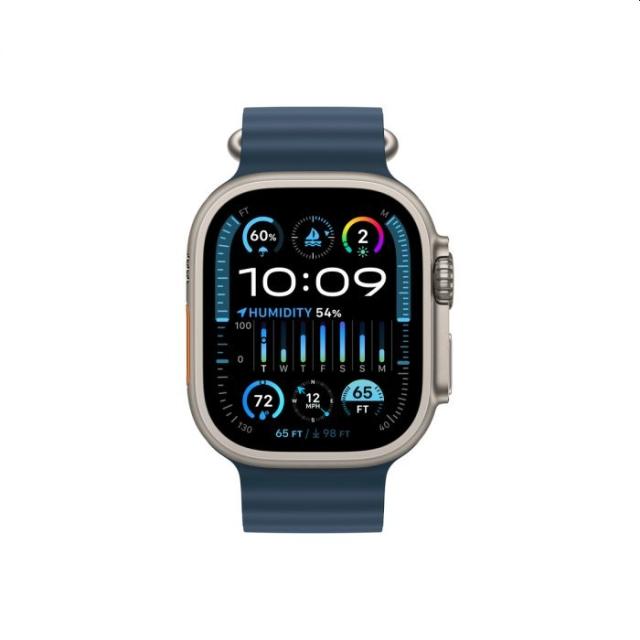 Часовник Apple Watch Ultra 2 GPS + Cellular, 49mm Titanium Case with Blue Ocean Band