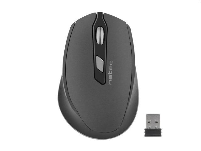 Мишка Natec wireless mouse Siskin silent 2400dpi black-gray