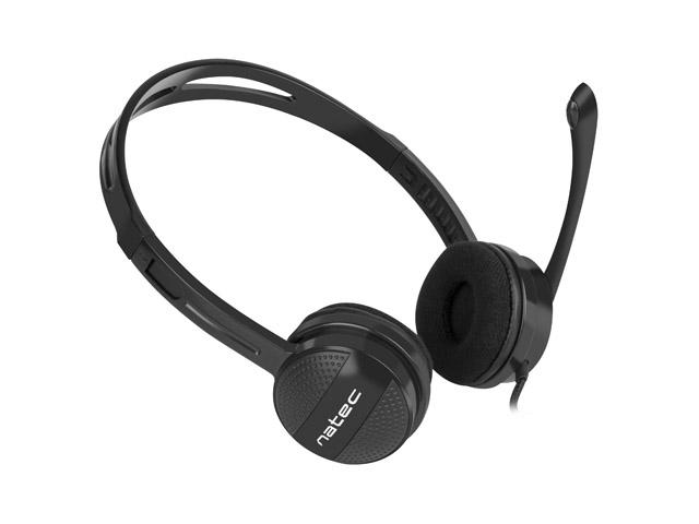 Слушалки Natec Headset Canary With Microphone Black