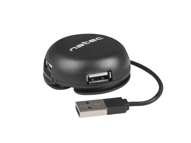 USB хъб Natec usb 2.0 hub bumblebee 4-port black