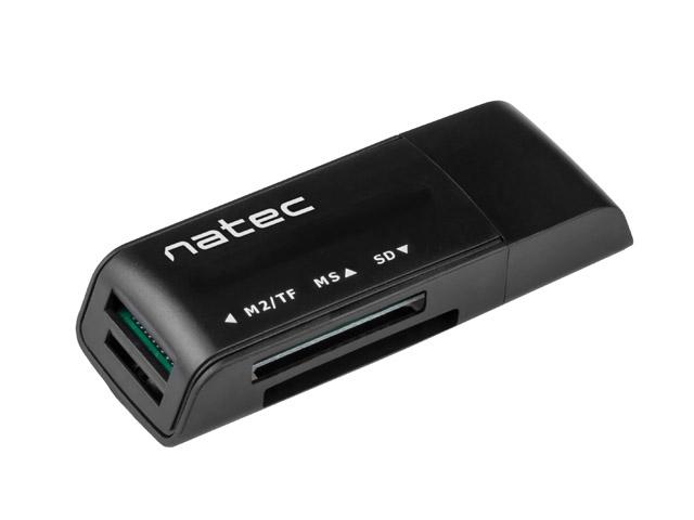 Аксесоар Natec Card Reader MINI ANT 3 SDHC MMC M2 MICRO SD USB 2.0 Black