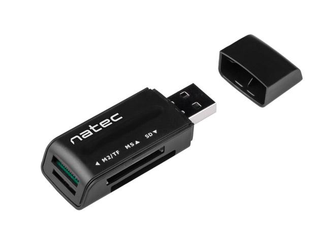 Аксесоар Natec Card Reader MINI ANT 3 SDHC MMC M2 MICRO SD USB 2.0 Black