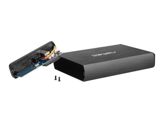 Кутия за твърд диск Natec EXTERNAL HDD/SSD ENCLOSURE RHINO SATA 3.5" USB 2.0 ALUMINUM Black