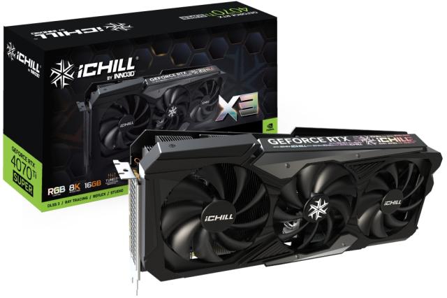 Видео карта Inno 3D GeForce RTX 4070 Ti Super 16GB GDDR6X iChill X3