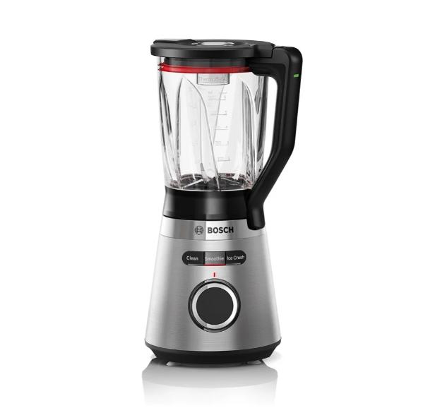 Блендер Bosch MMB6382M, VitaPower Blender, 1200 W, Glass blender jug 1.5l, Stepless, ProEdge stainless steel blades made in Solingen, Stainless steel