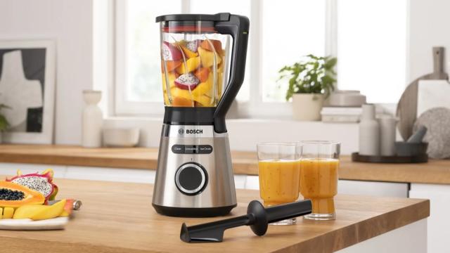 Блендер Bosch MMB6382M, VitaPower Blender, 1200 W, Glass blender jug 1.5l, Stepless, ProEdge stainless steel blades made in Solingen, Stainless steel