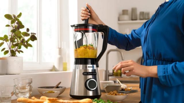 Блендер Bosch MMB6382M, VitaPower Blender, 1200 W, Glass blender jug 1.5l, Stepless, ProEdge stainless steel blades made in Solingen, Stainless steel