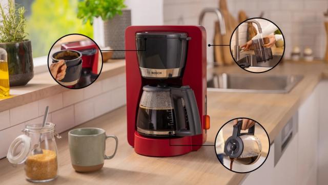 Кафемашина Bosch TKA4M234, Coffee maker, MyMoment, Red, Aroma+