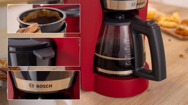 Кафемашина Bosch TKA4M234, Coffee maker, MyMoment, Red, Aroma+