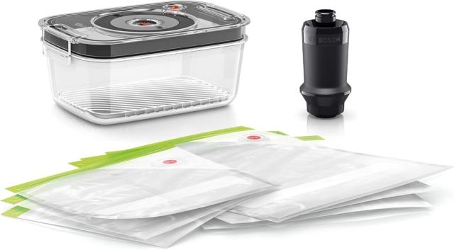 Аксесоар Bosch MSZV6FSG1 Vacuum-sealed Accessory Set for blender ErgoMixx, Included vacuum box, powerful vacuum pump & vacuum bags with zip
