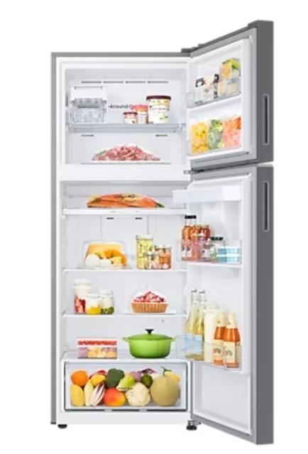 Хладилник Samsung RT42CG6724S9EO, Refrigerator, Top Freezer, All-Around Cooling, 412 l (314l/98l), No Frost, Energy Efficiency E, SpaceMax, WiFi, Stainless steel