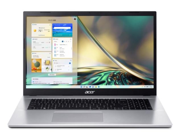 Лаптоп Acer Aspire 3, A317-54-32TL, Core i3 1215U, (up to 4.40Ghz, 10MB), 17.3" FHD (1920x1080) IPS SlimBezel AG, 1*8GB DDR4, 512GB SSD PCIe, Intel UMA Graphics,Cam&Mic, 802.11ac + BT, No OS, Silver