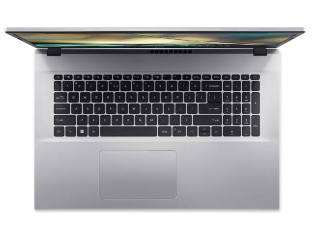 Лаптоп Acer Aspire 3, A317-54-32TL, Core i3 1215U, (up to 4.40Ghz, 10MB), 17.3" FHD (1920x1080) IPS SlimBezel AG, 1*8GB DDR4, 512GB SSD PCIe, Intel UMA Graphics,Cam&Mic, 802.11ac + BT, No OS, Silver