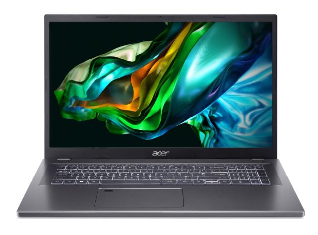 Лаптоп Acer Aspire 5, A517-58M-566N, Intel Core i5-1335U (3.4GHz up to 4.6 GHz, 12MB), 17.3" FHD (1920 x 1080) IPS SlimBezel, 16GB LPDDR5, 512GB PCIe NVMe SSD, Intel UMA, Wifi 802.11AX, BT, FHD Cam+mic, KB Backlight, Free DOS