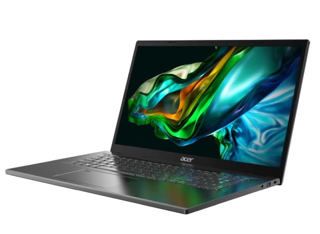Лаптоп Acer Aspire 5, A517-58M-566N, Intel Core i5-1335U (3.4GHz up to 4.6 GHz, 12MB), 17.3" FHD (1920 x 1080) IPS SlimBezel, 16GB LPDDR5, 512GB PCIe NVMe SSD, Intel UMA, Wifi 802.11AX, BT, FHD Cam+mic, KB Backlight, Free DOS